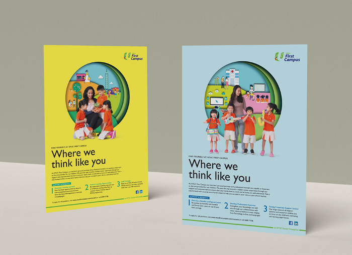 INSIDEOUT Works – NTUC First Campus Recruitment Ad